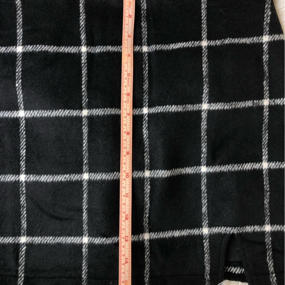 Fashion on earth, black plaid mini skirt With side slit - Picture 4 of 6